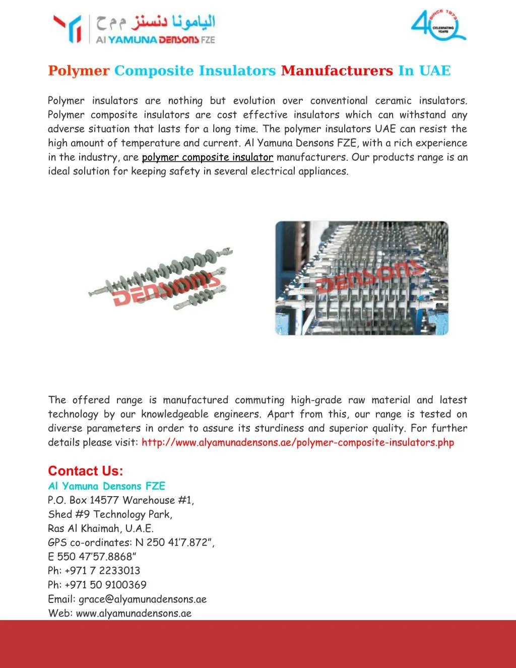 polymer composite insulators manufacturers in uae