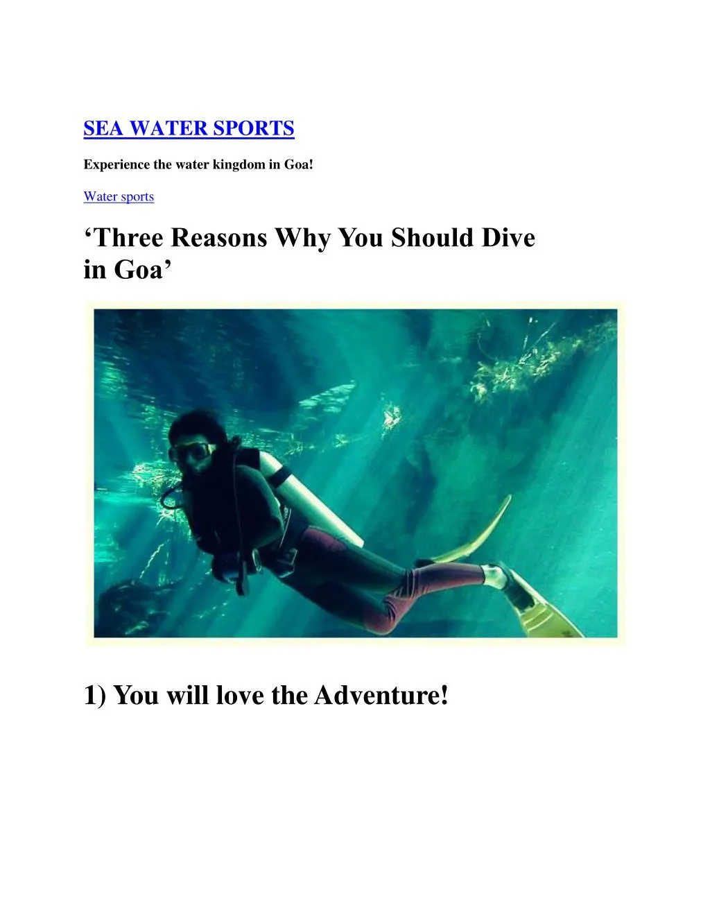 sea water sports