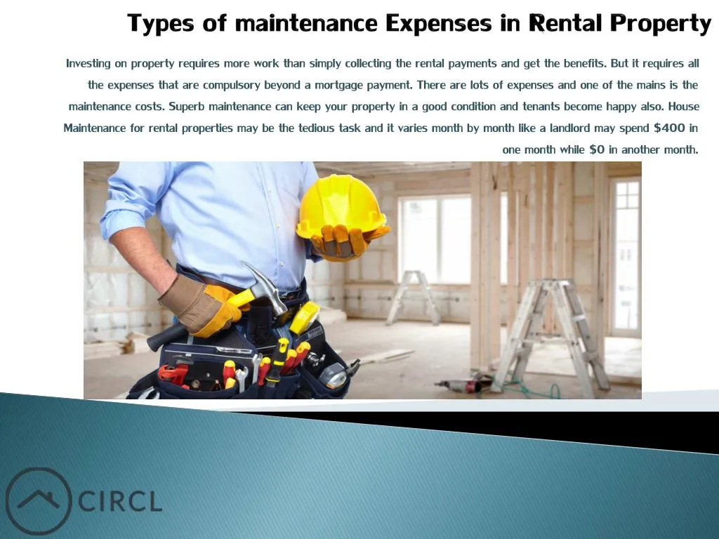 types of maintenance expenses in rental property
