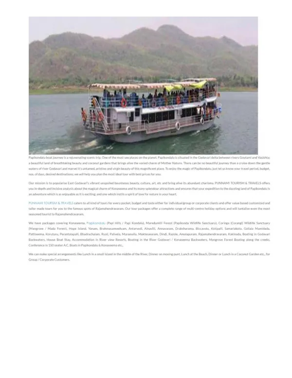 Enjoy Adventuress Winter Trip with Papikondalu Tour