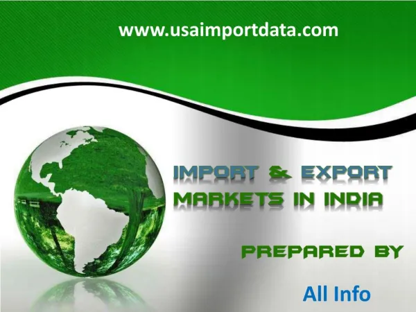 Global Export Import Trade Data by usaimportdata.com