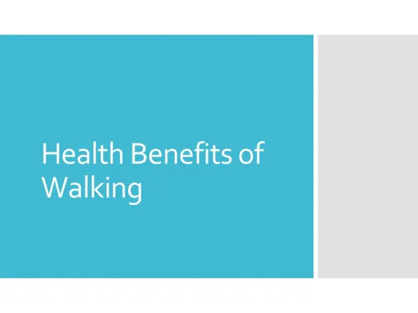 Health benefits of walking : reasons why walking is great for your health