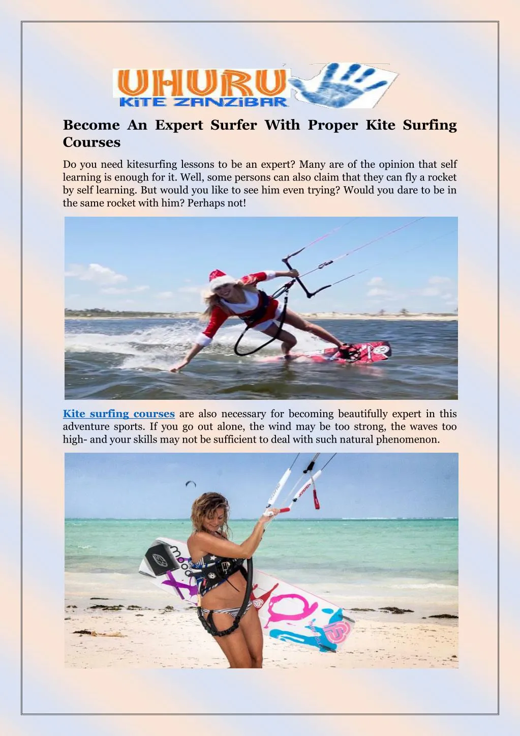 become an expert surfer with proper kite surfing