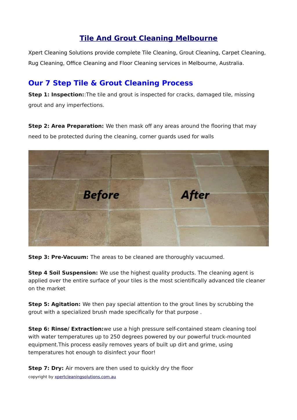 tile and grout cleaning melbourne