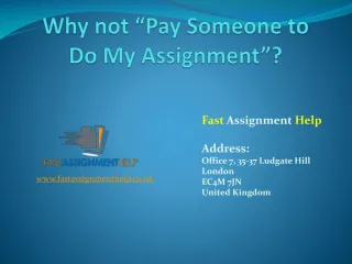 Why Not Pay Someone to Do My Assignment - slide 1