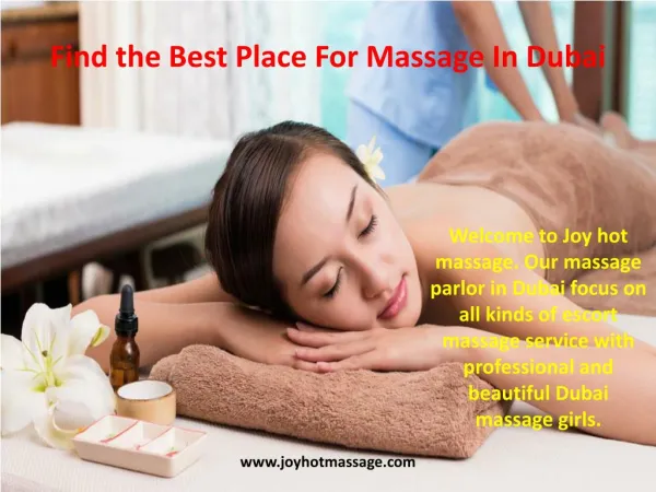 Find the Best Place For Massage In Dubai