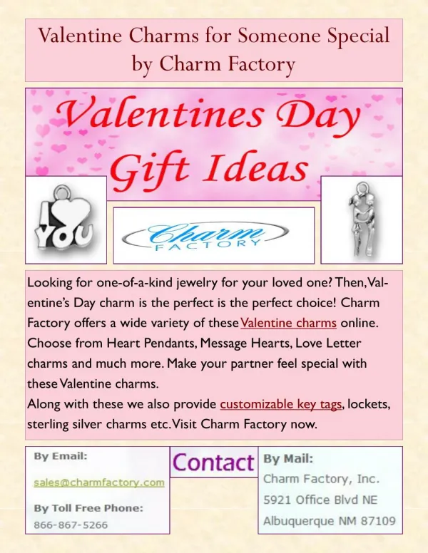 Valentine Charms for Someone Special by Charm Factory
