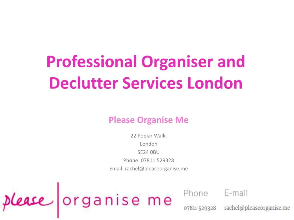professional organiser and declutter services london