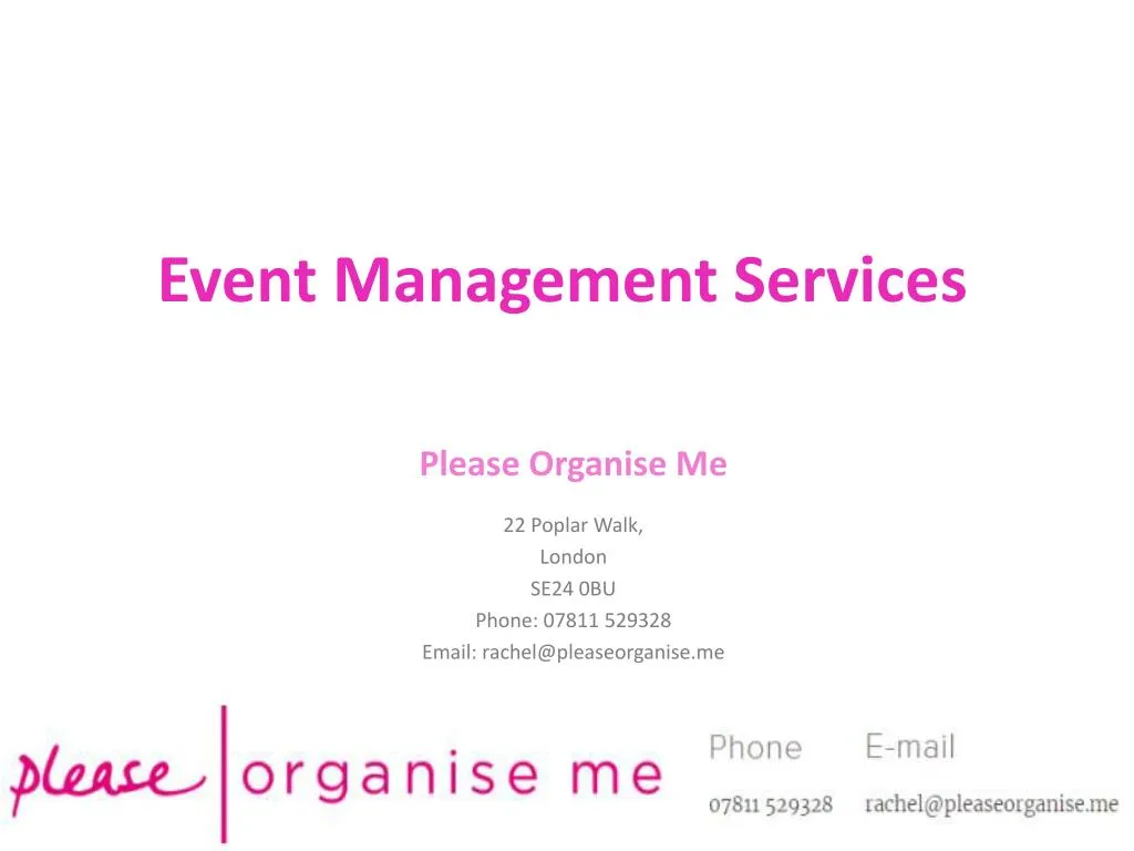 event management services