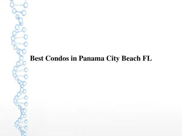 Best Condos in Panama City Beach FL