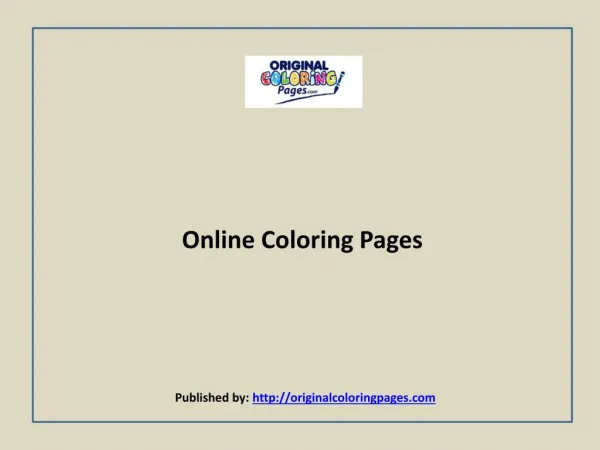 Online Coloring Pages