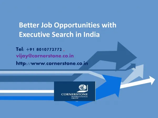 Better Job Opportunities With Executive Search in India