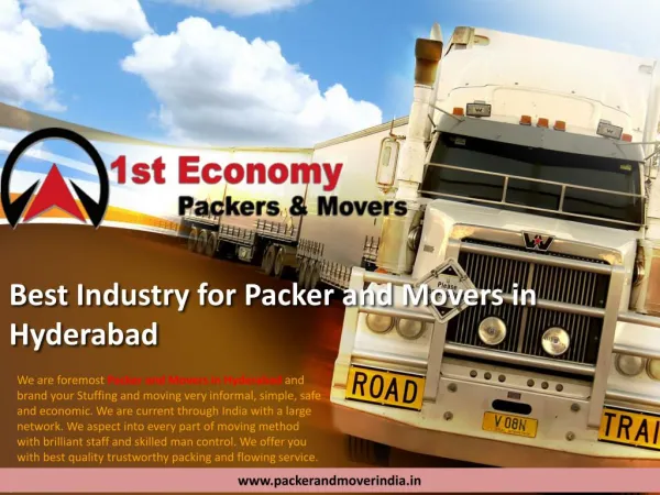 Best Industry for Packer and Movers in Hyderabad