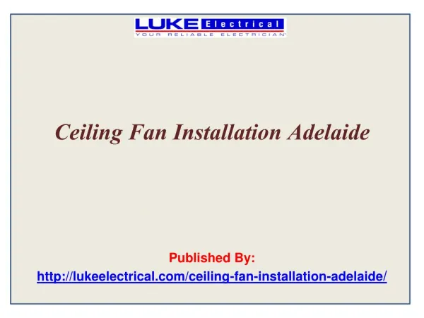 Ceiling Fan Installation Adelaide