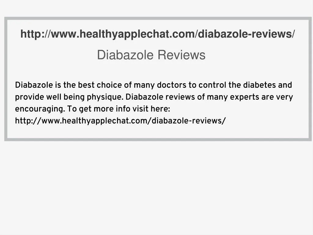 http www healthyapplechat com diabazole reviews