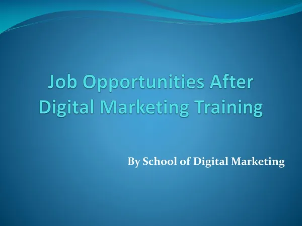 Job Opportunities for Digital Marketing Training in Pune