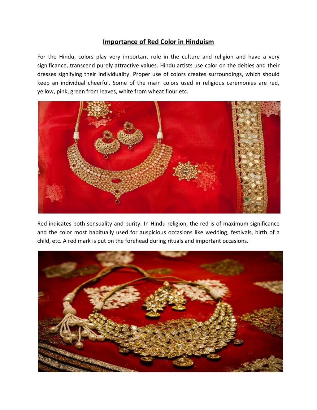 importance of red color in hinduism