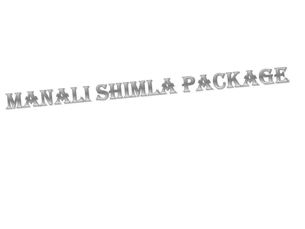 manali shimla package