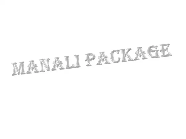 Manali Package