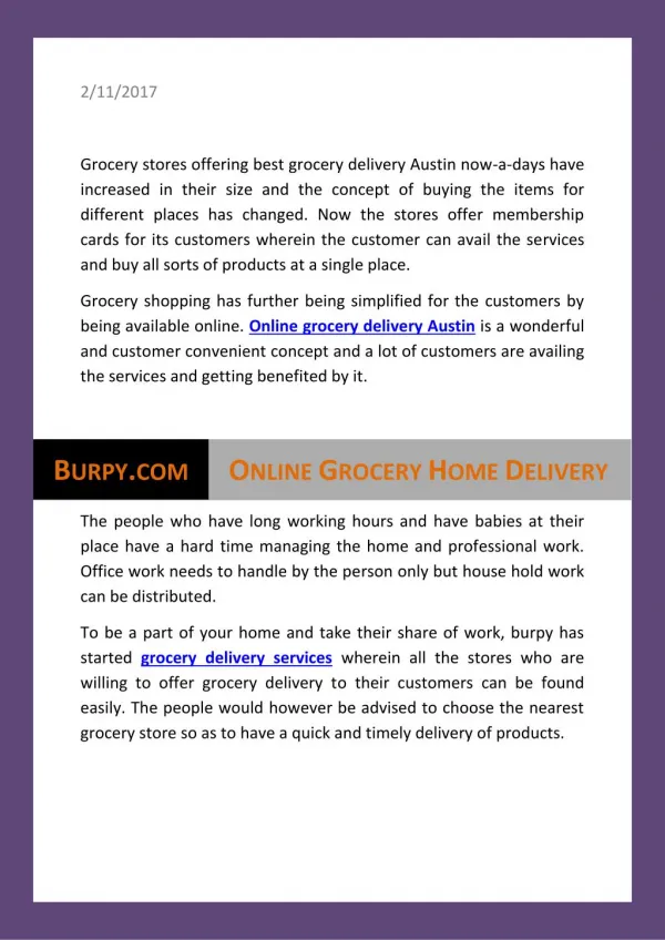 Online Grocery Home Delivery