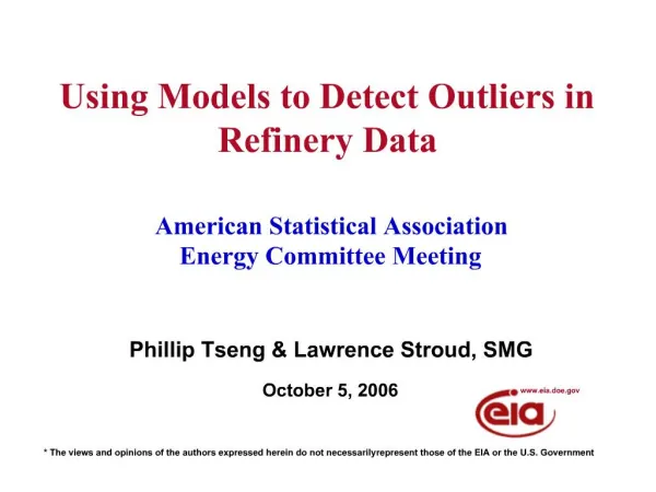 Using Models to Detect Outliers in Refinery Data