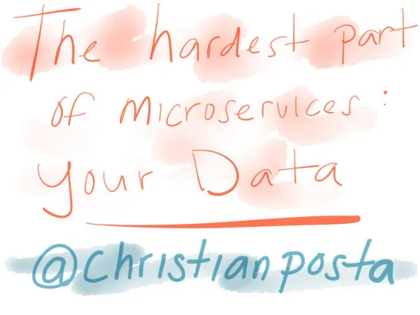 The Hardest Part of Microservices: Your Data - Christian Posta, Red Hat