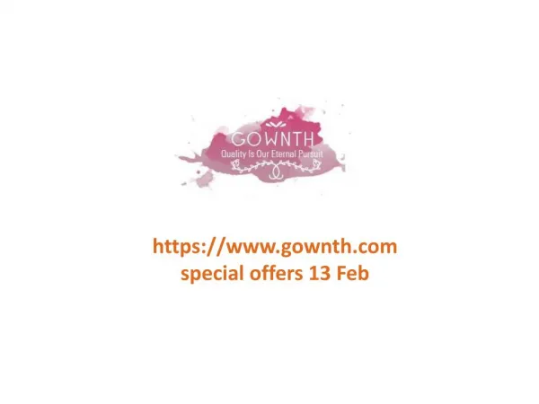 www.gownth.com special offers 13 Feb