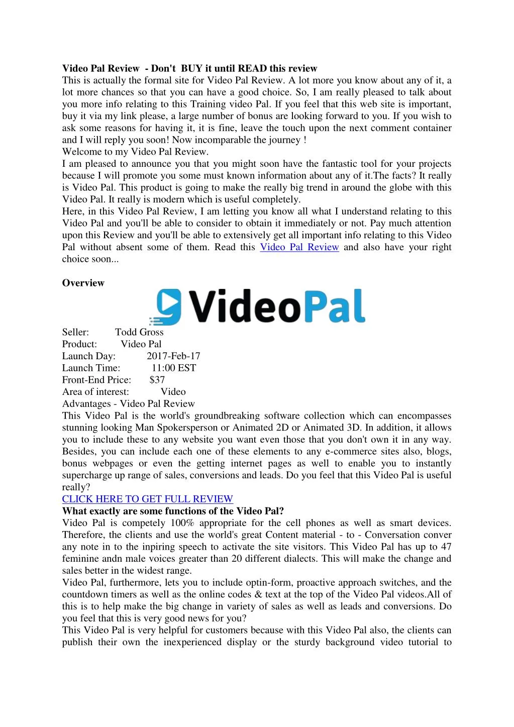 video pal review don t buy it until read this