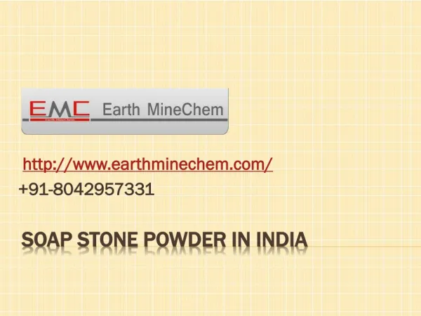 Soap stone powder in India