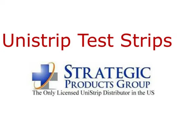 Unistrip Retail Test Strips