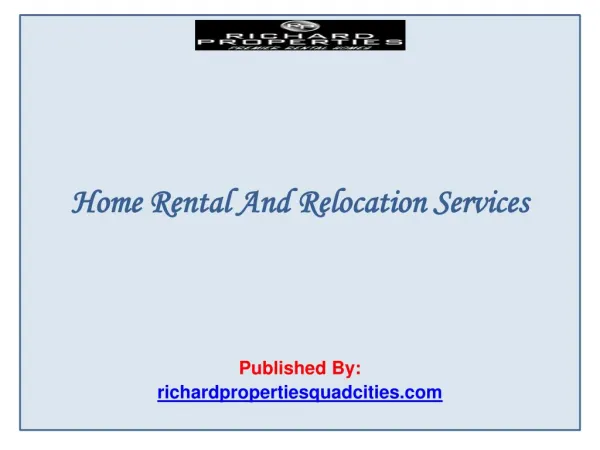 Home Rental And Relocation Services