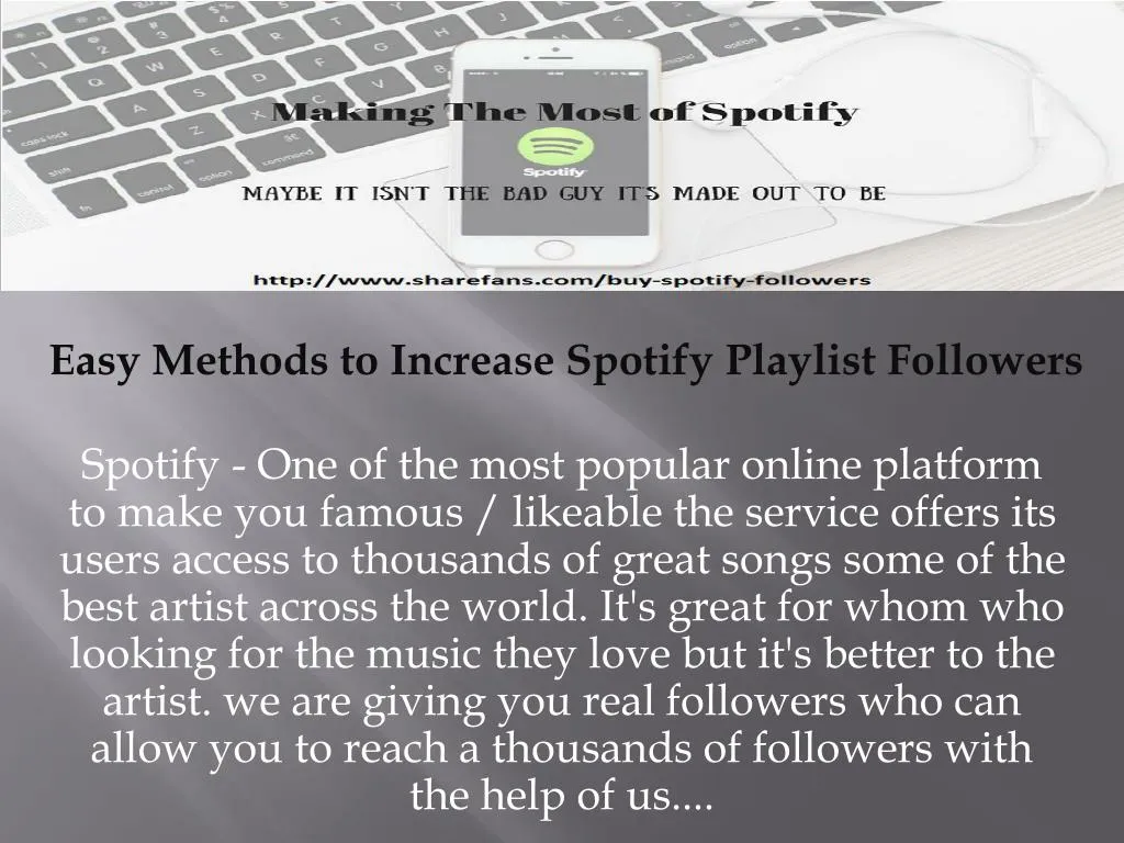 easy methods to increase spotify playlist