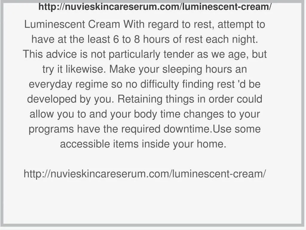 http nuvieskincareserum com luminescent cream