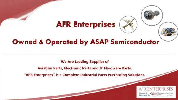 AFR Enterprises :- Aviation Part Components, Qualities and Services.