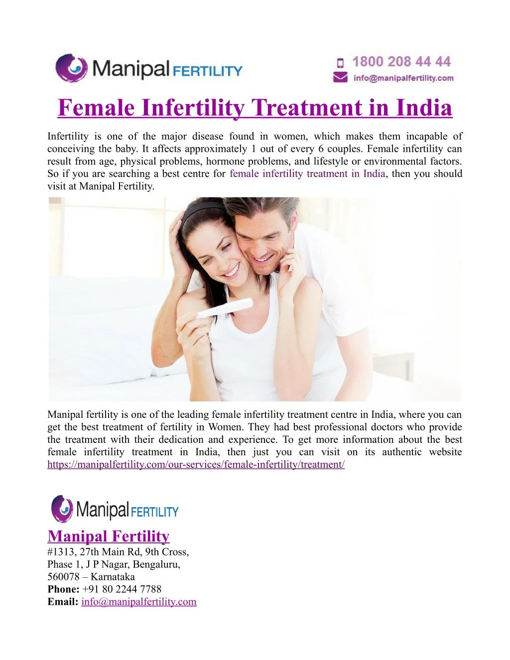 female infertility treatment in india