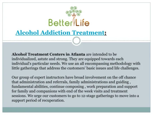 Alcohol Addiction Treatments in Atlanta, GA
