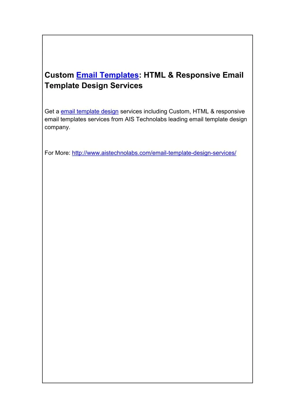 custom email templates html responsive email