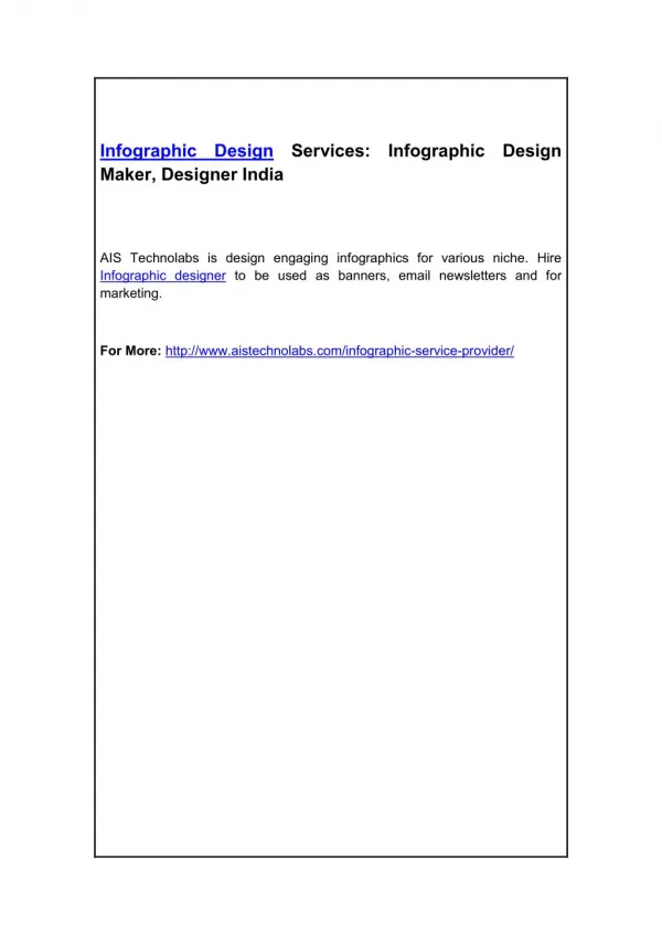 Infographic Design Services: Infographic Design Maker, Designer India