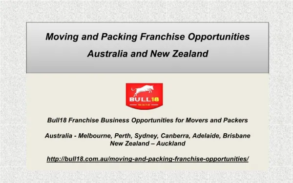 Franchise Moving Business Australia New Zealand