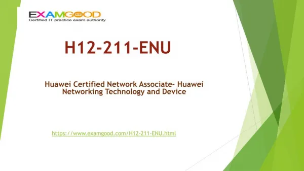 ExamGood Huawei HCDA H12-211-ENU Exam Questions