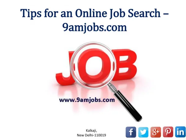 Tips for an Online Job Search - 9amjobs.com