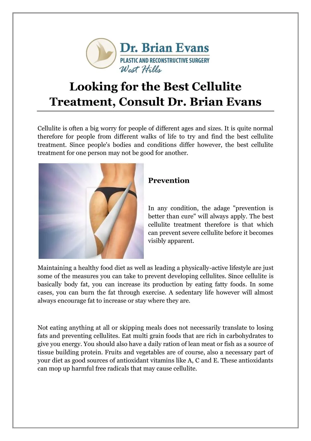 looking for the best cellulite treatment consult