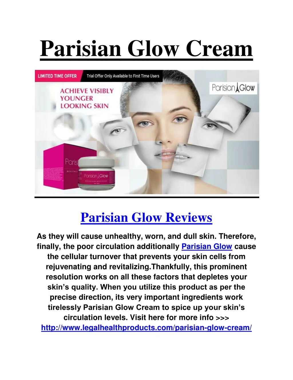 parisian glow cream