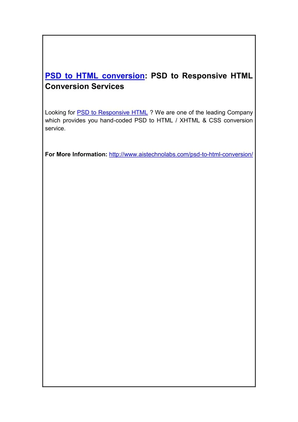 psd to html conversion psd to responsive html