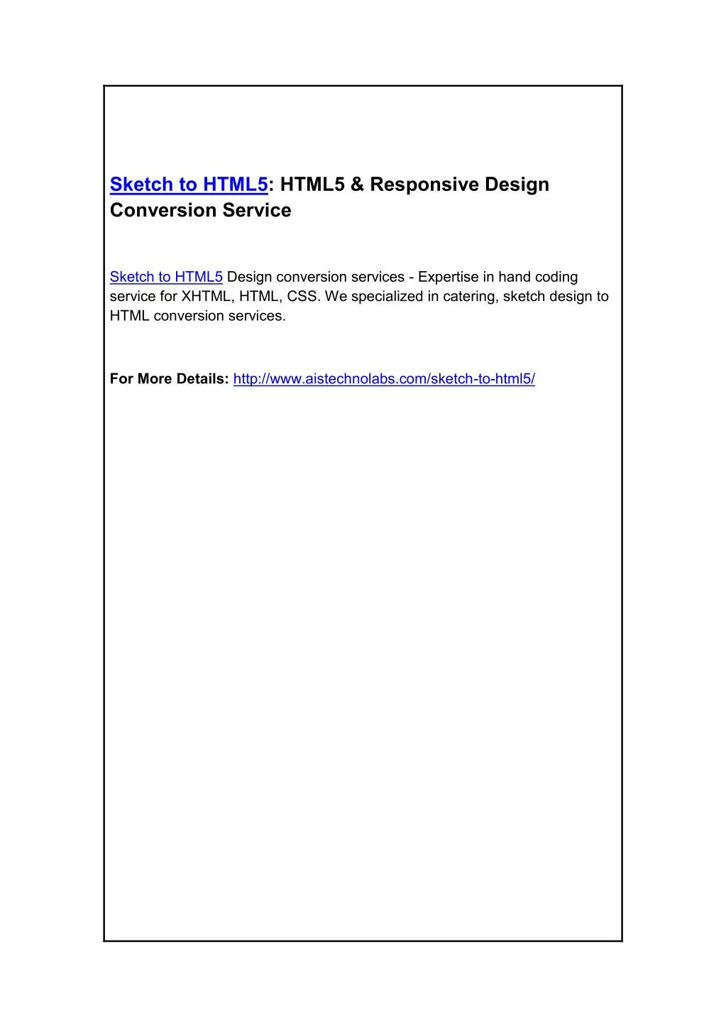 sketch to html5 html5 responsive design