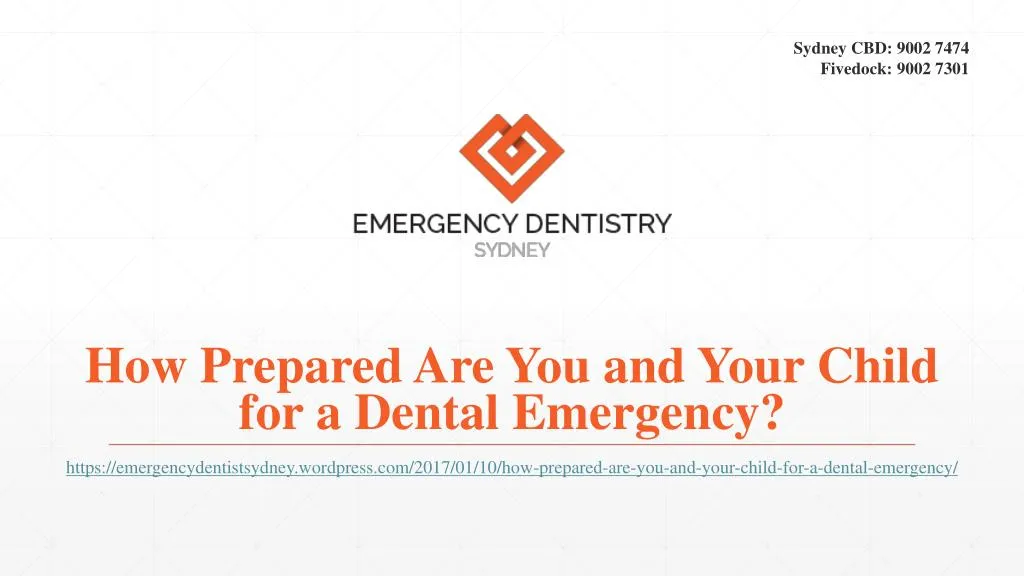 how prepared are you and your child for a dental emergency
