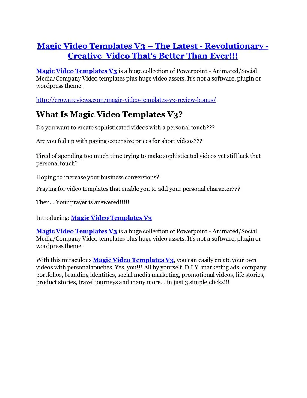 magic video templates v3 the latest revolutionary