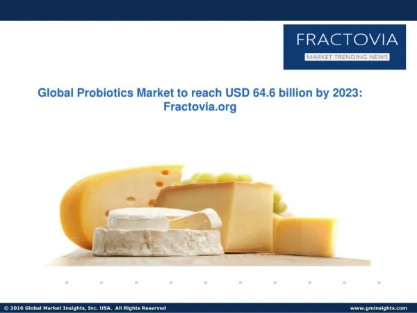Probiotics Market in APAC region witness gains at 7.5% up to 2023; led by China and Japan