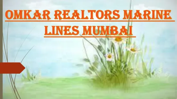 Omkar Realtors Marine Lines Mumbai Call @9739976422