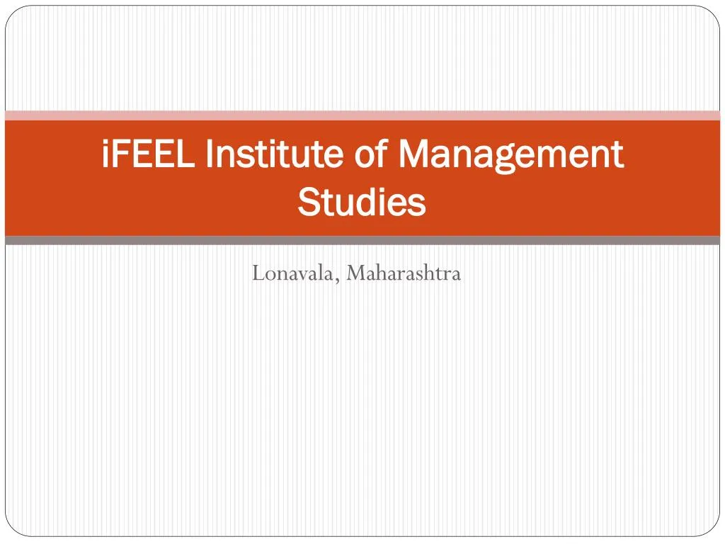 ifeel institute of management studies